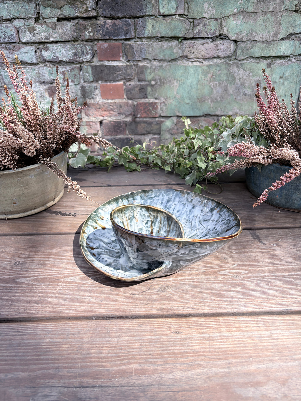 #02 Extra Large Forest Swirl Bowl