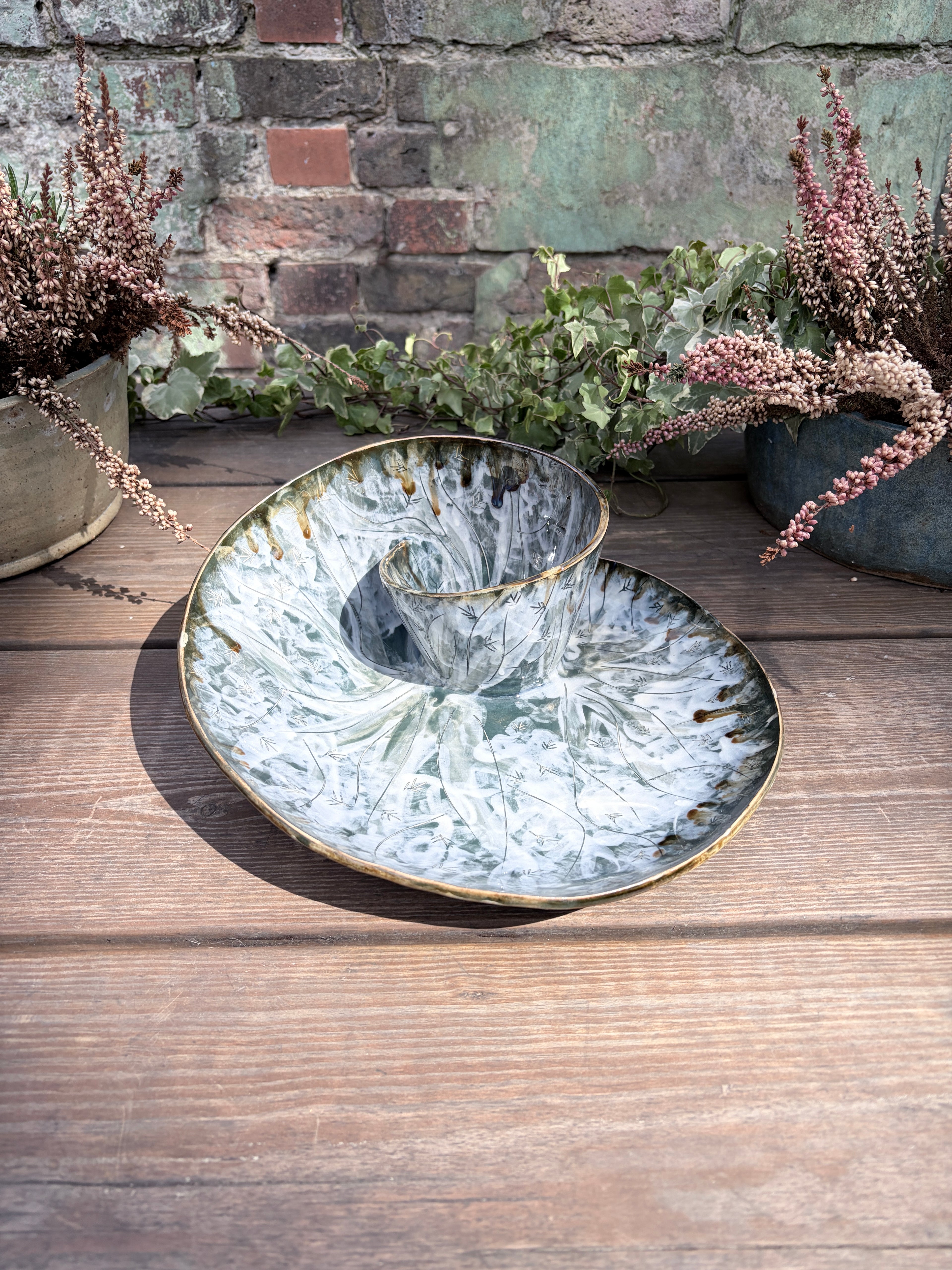 #02 Extra Large Forest Swirl Bowl