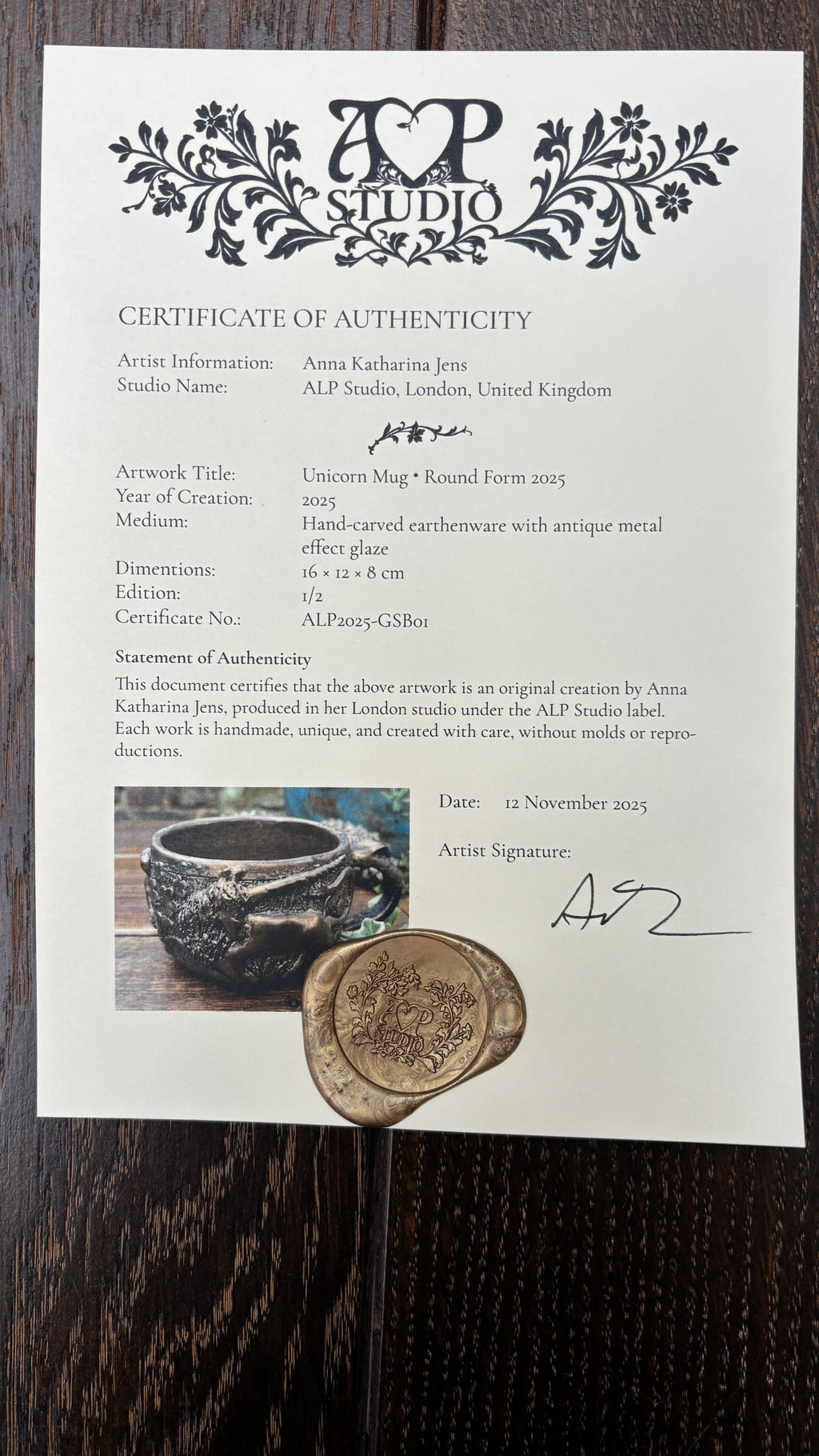 *ALP Collectibles* Unicorn Mug · Round Form 2025