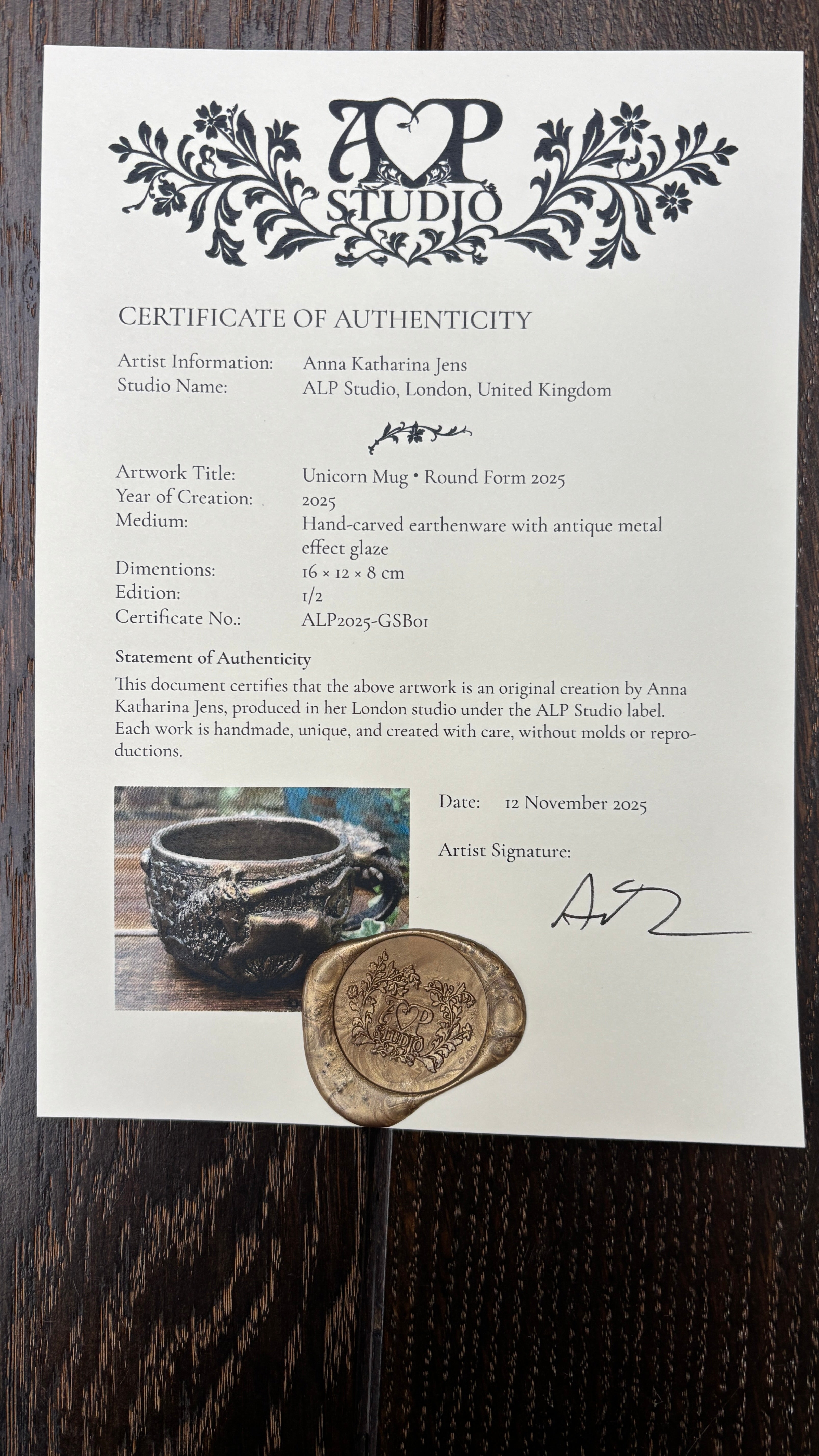 *ALP Collectibles* Unicorn Mug · Round Form 2025