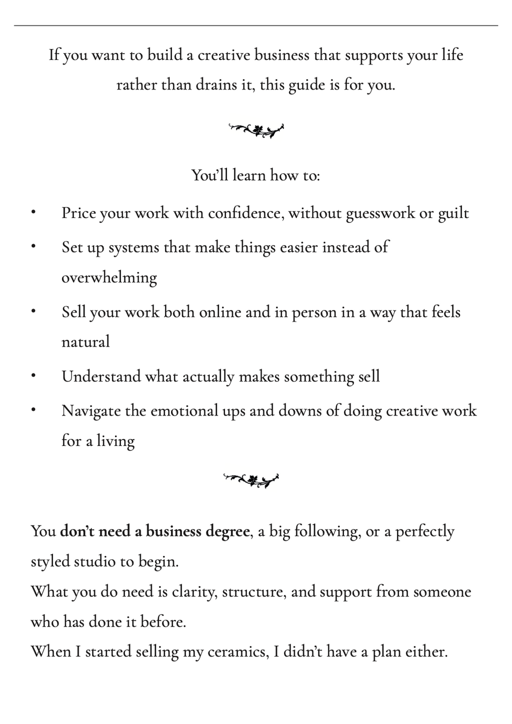 NOT JUST POTTERY - A Guide to Building a Creative Business That Feels Like You (available to download from mid-October))