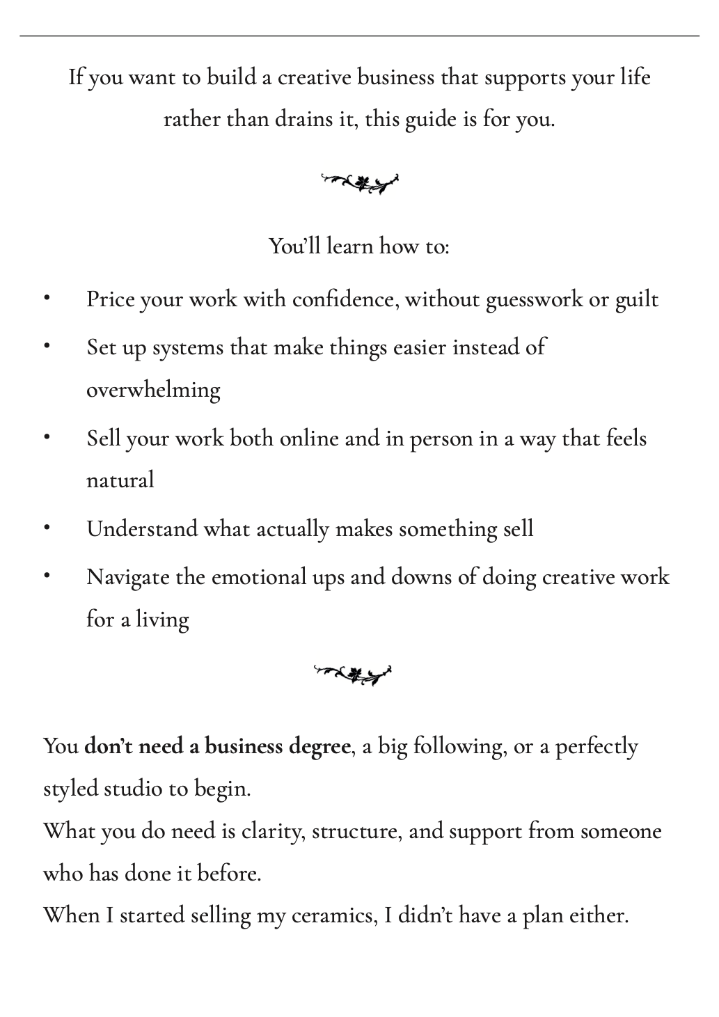 NOT JUST POTTERY - A Guide to Building a Creative Business That Feels Like You (available to download from mid-October))