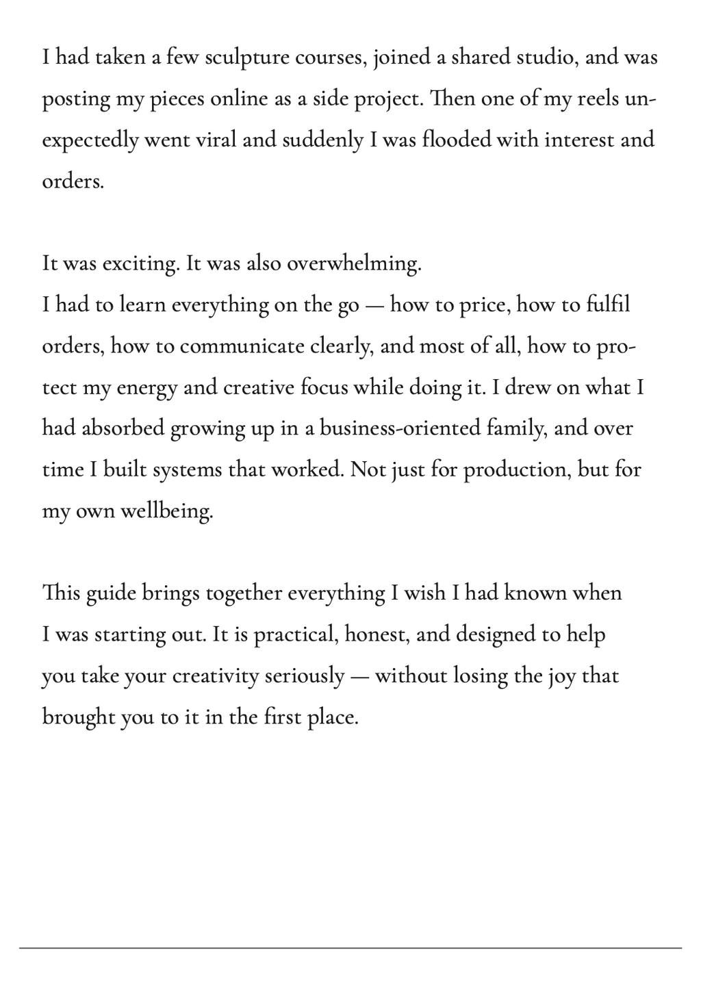 NOT JUST POTTERY - A Guide to Building a Creative Business That Feels Like You (available to download from mid-October))