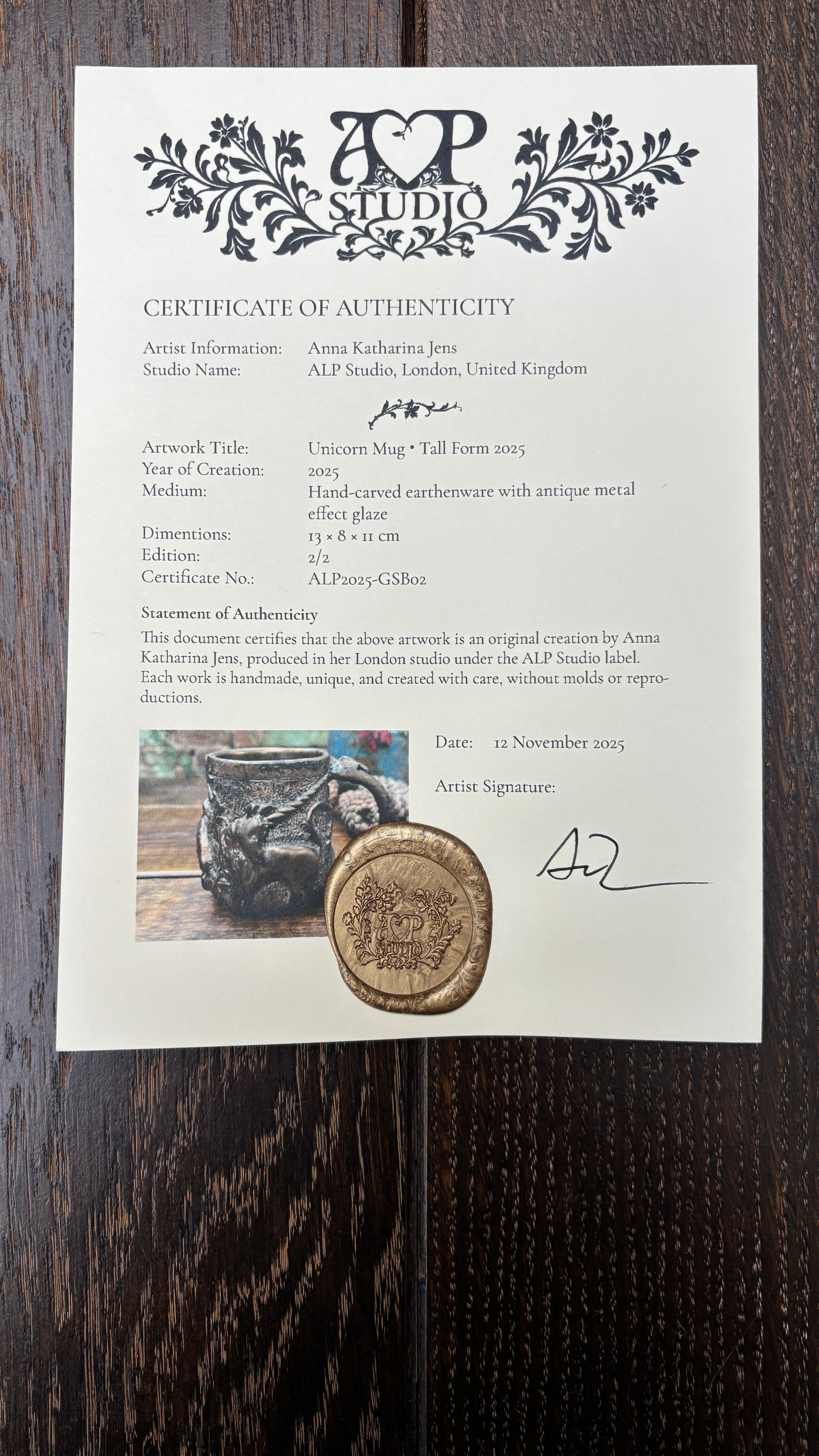 *ALP Collectibles* Unicorn Mug · Tall Form 2025