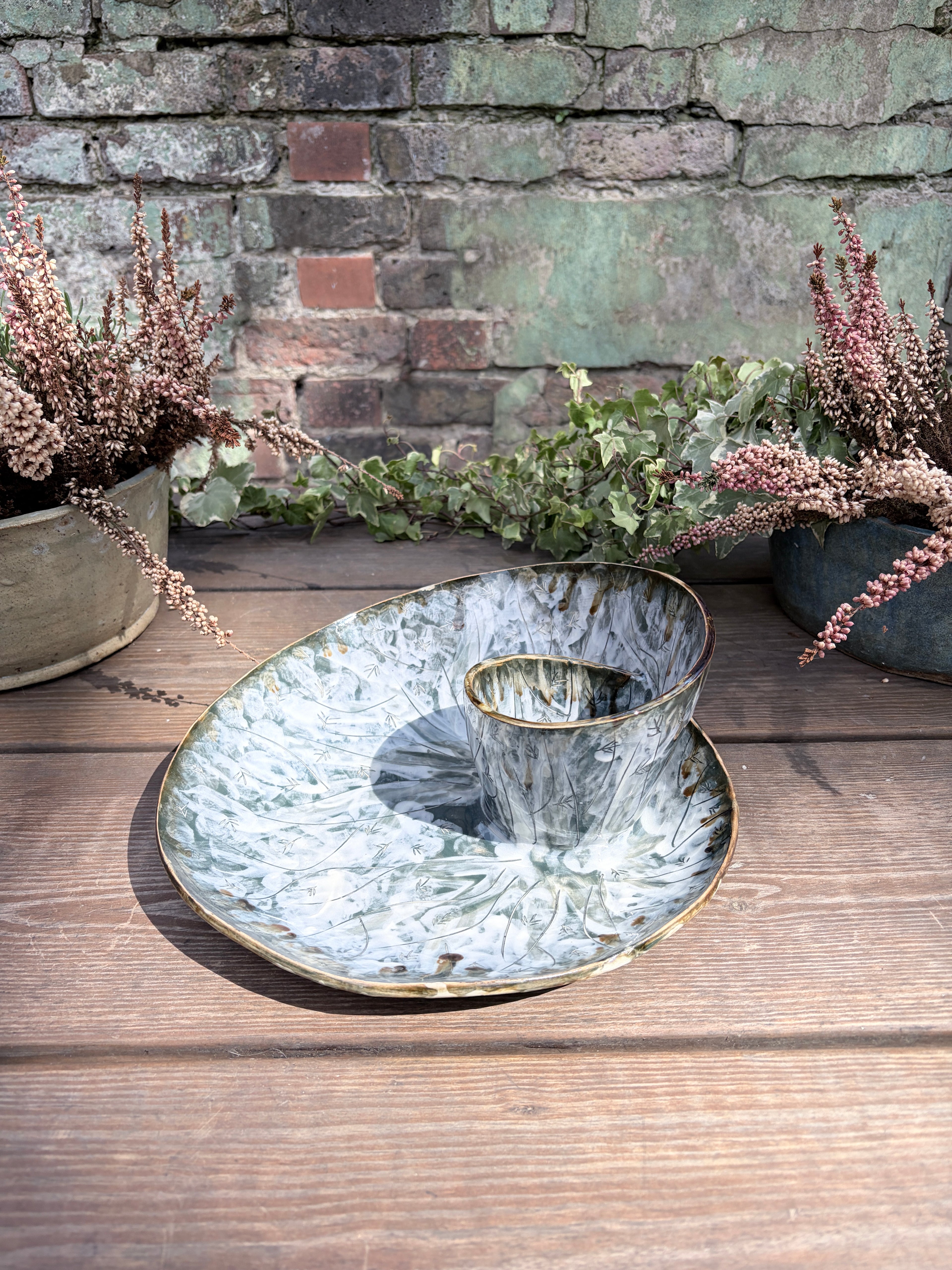 #02 Extra Large Forest Swirl Bowl