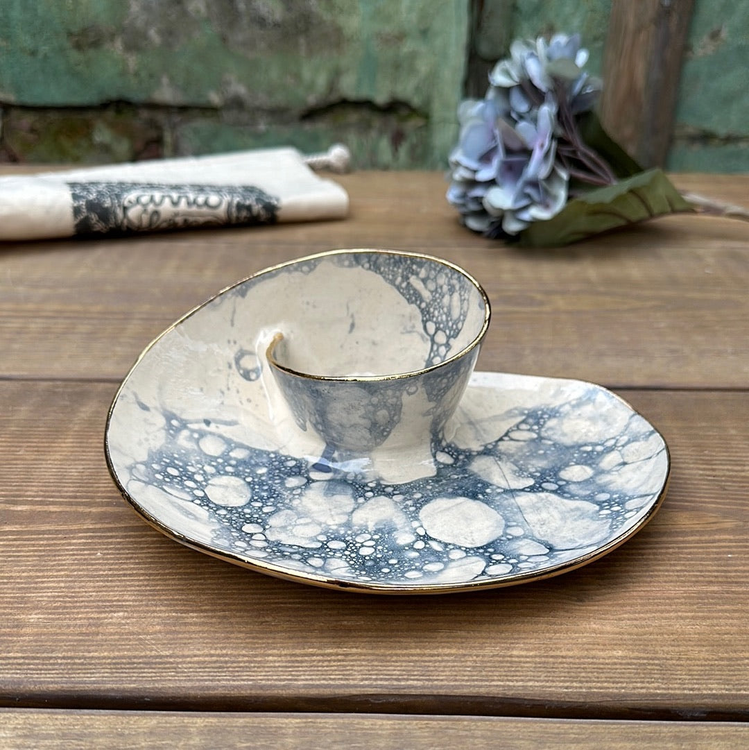 PREORDER BLUE BUBBLES Swirl Bowl