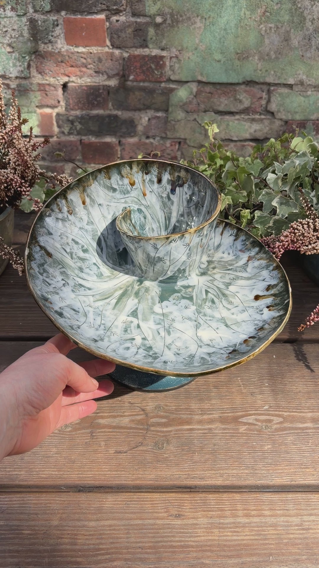 #02 Extra Large Forest Swirl Bowl