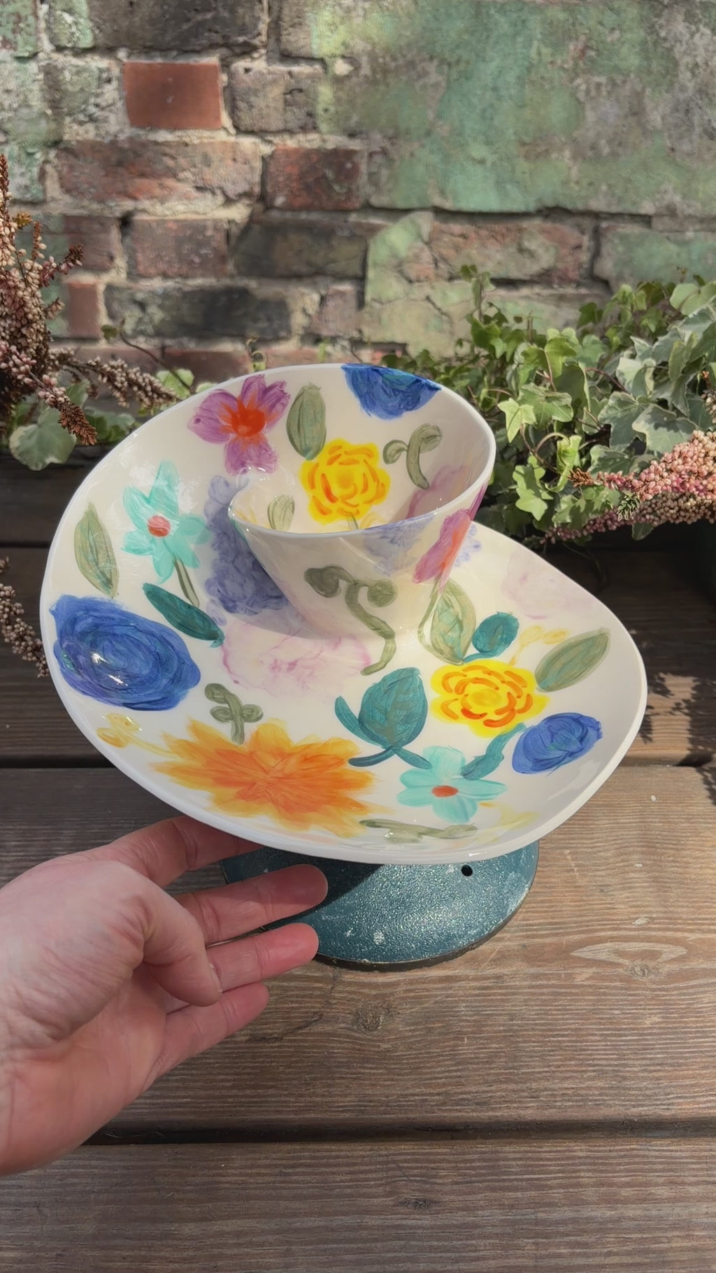 #05 Medium Flower Power Swirl Bowl (Copy)