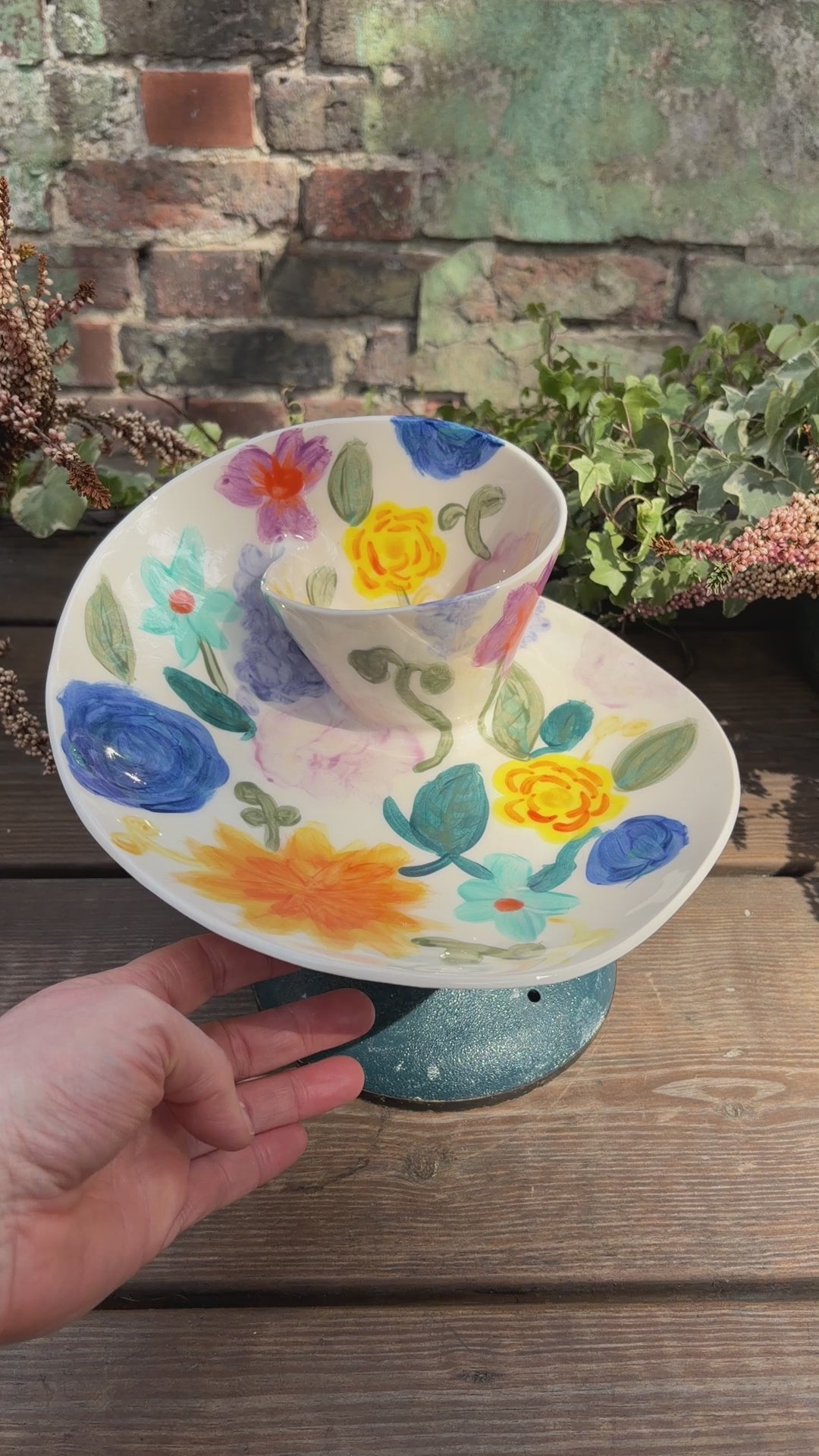 #05 Medium Flower Power Swirl Bowl (Copy)