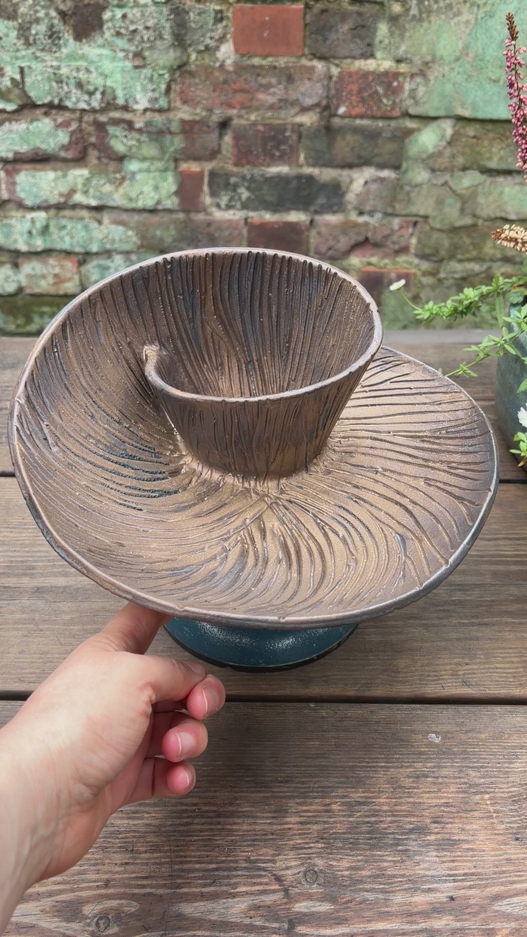#3 Large Antique Bronze Swirl Bowl