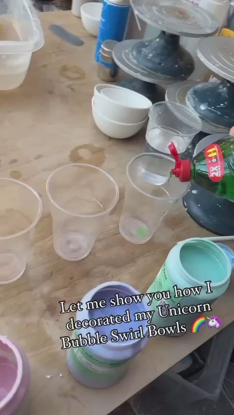 PREORDER UNICORN BUBBLES Swirl Bowl